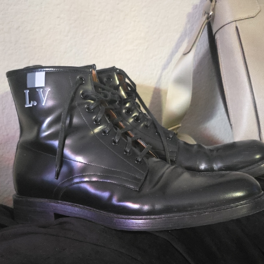 Louis Vuitton Men's Black Leather Boots